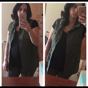 Pleione Cotton Twill Military Vest - SMALL